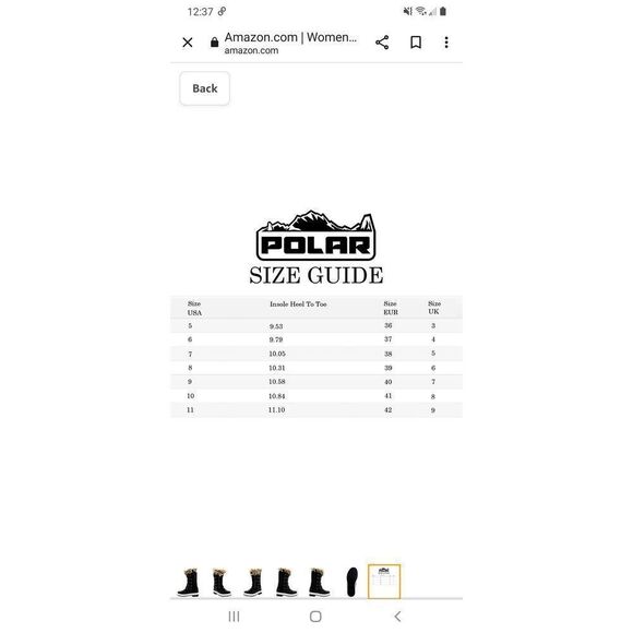 New Size 7 (38) Polar Black Faux Fur Lined Women's Wedge High Heel Boots Booties - Picture 7 of 7